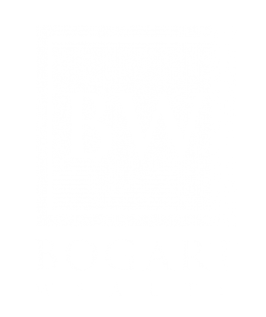 White Bogart wealth logo