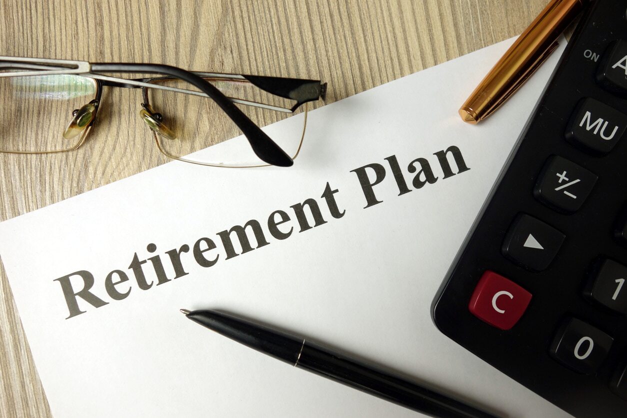 Webinars & Videos - Bogart Wealth Management Photo of a document that says retirement plan.