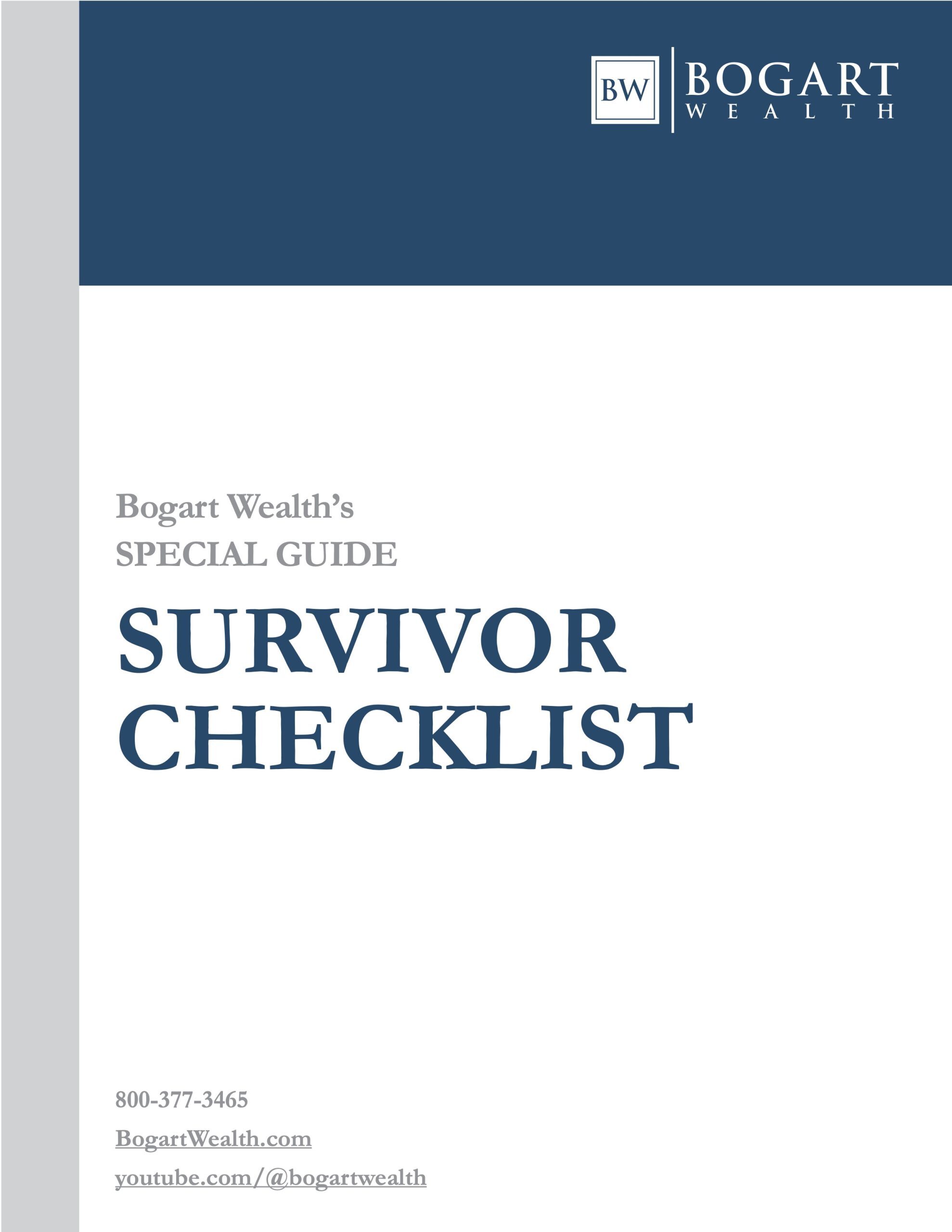 Bogart Wealth Guides - Bogart Wealth Management SurvivorChecklist BogartWealth Thumbnail scaled | Bogart Wealth