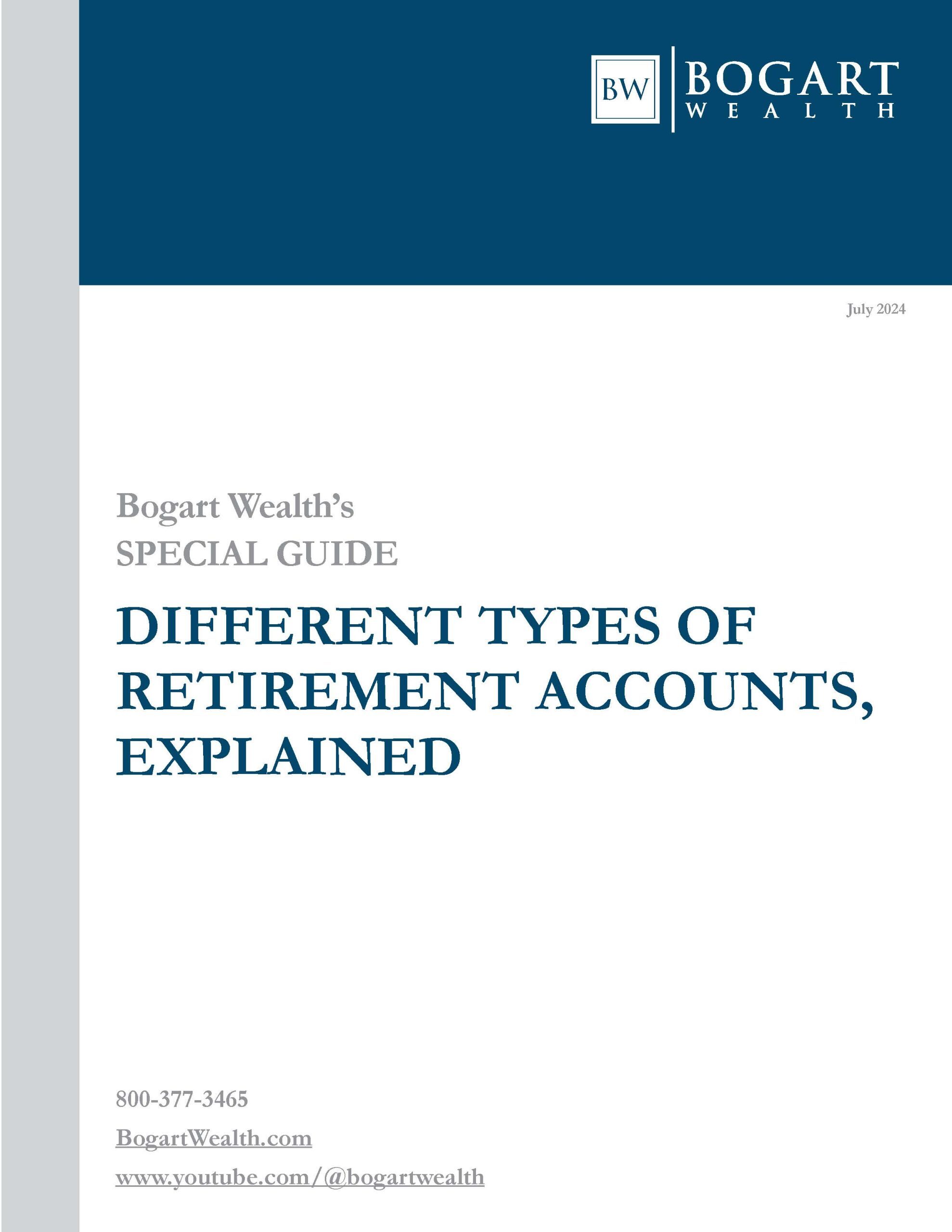 BW Different Types of Retirement Accounts Explained Page 1 1 scaled | Bogart Wealth